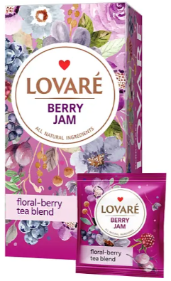 Бленд квітково-ягідного чаю Lovare Berry Jam 36 г (24 шт. х 1.5 г)
